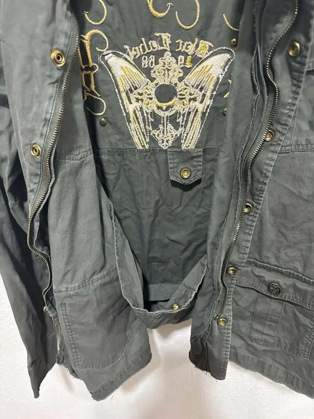 Blac Label 1968 Embroidered Military Field Jacket Grey